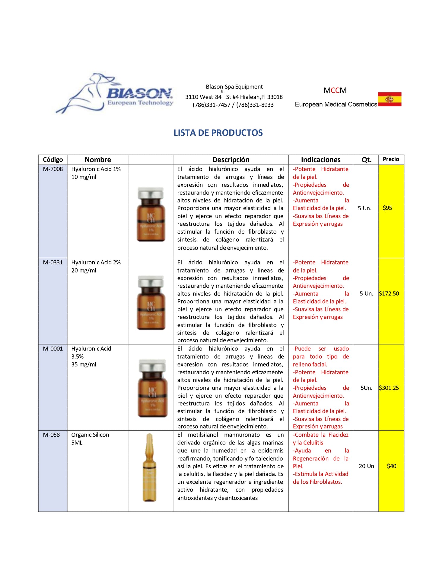 Ampoules for mesotherapy European Line