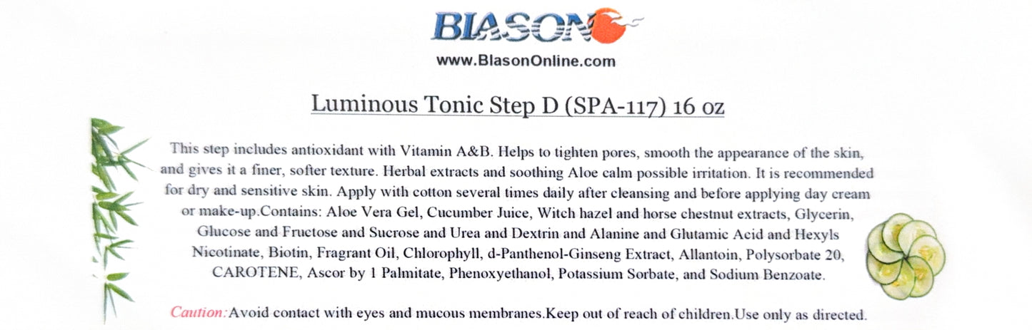 Luminous Tonic Step D 16oz. spa-117