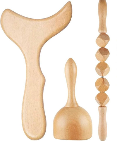 Wood Therapy Massage Tools 3-In-1 Lymphatic Drainage Massager Maderoterapia Kit Ref:. SPA-154