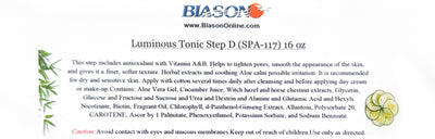 Luminous Tonic Step D 16oz. spa-117