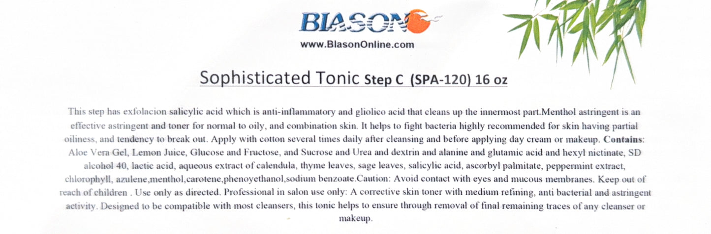 Sophisticated Tonic Step C 16oz. spa-120
